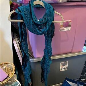 Teal Knit Scarf